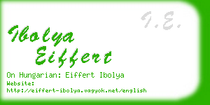 ibolya eiffert business card